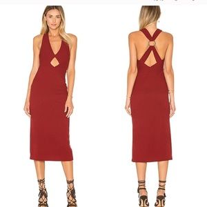 Free people all the right angles midi dress XS